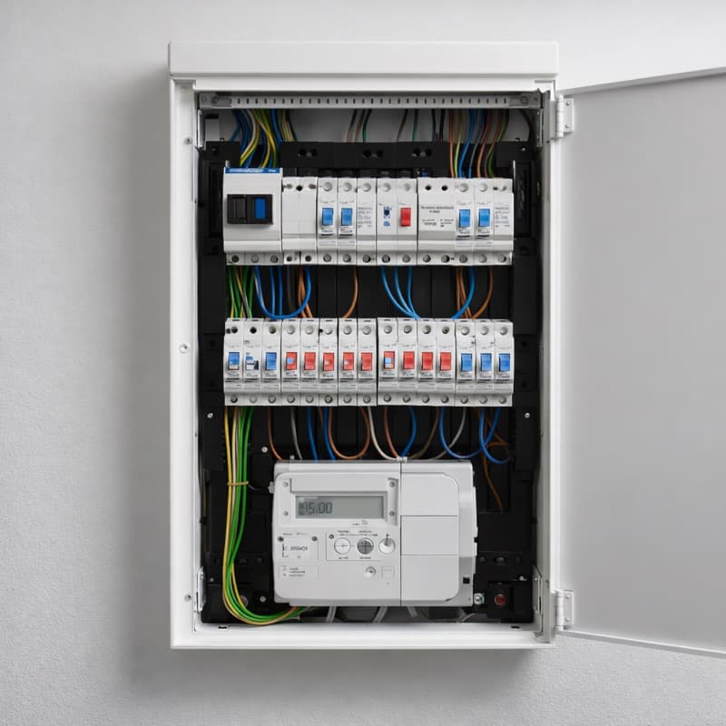 Moderne meterkast voor veilige elektra in huis